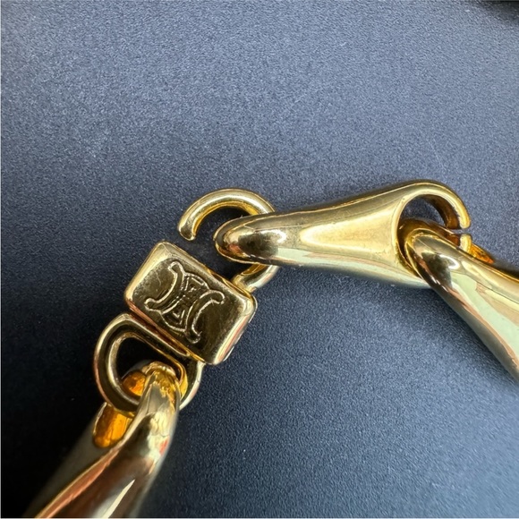 24K gold plated Celine vintage EXTRA LARGE necklace - Picture 6 of 13